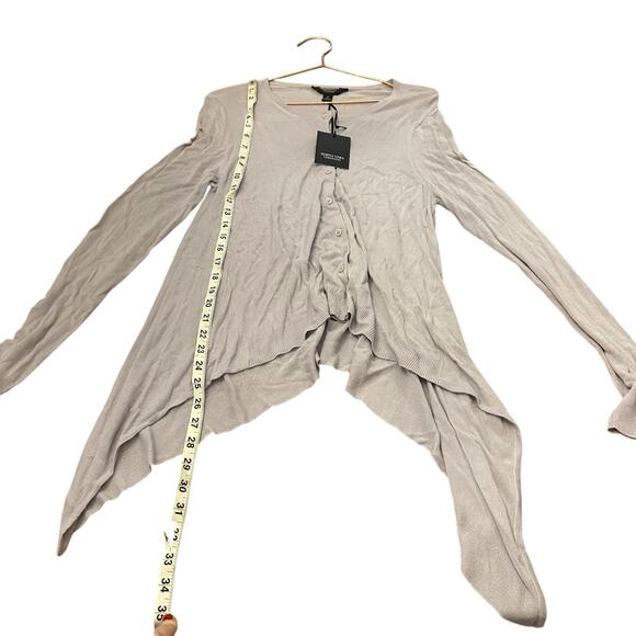 Simply Vera verawang lightweight pale purple button front cardigan - Picture 2 of 5